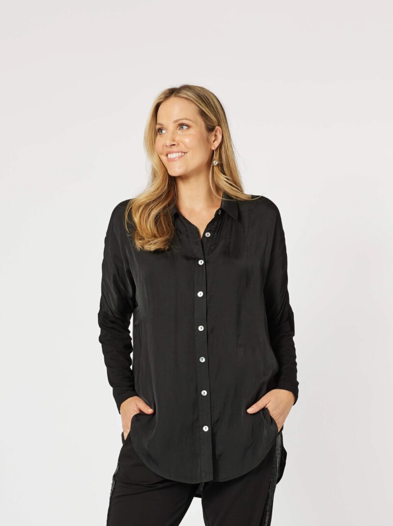 Elegant Black Button Down Shirt