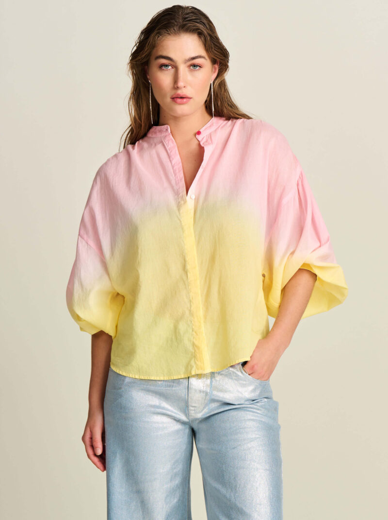 Gradient Dyed Cotton Oversized Shirt