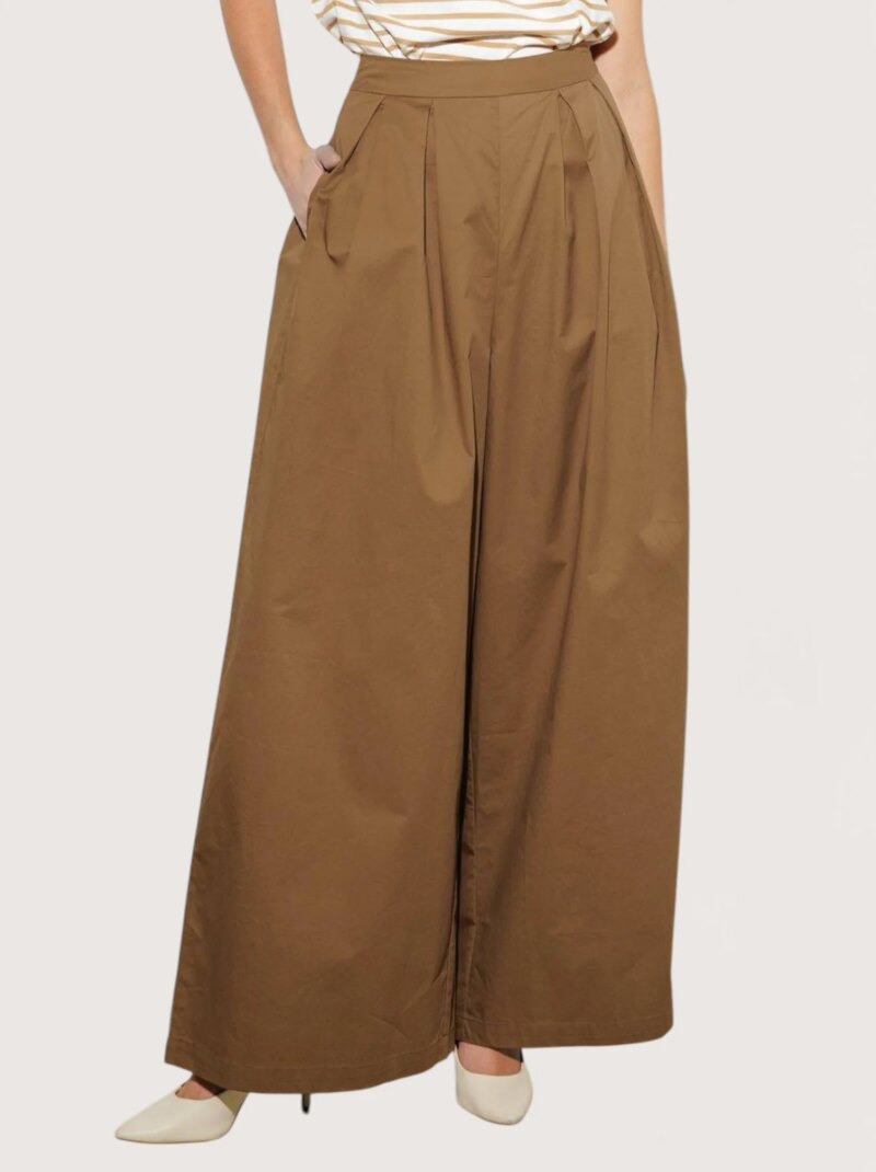 High-Waisted Pleated Trousers