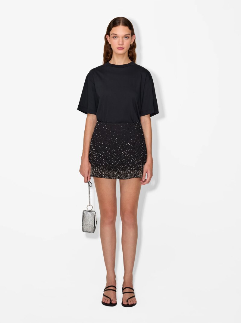 Elegant Black Studded Shorts