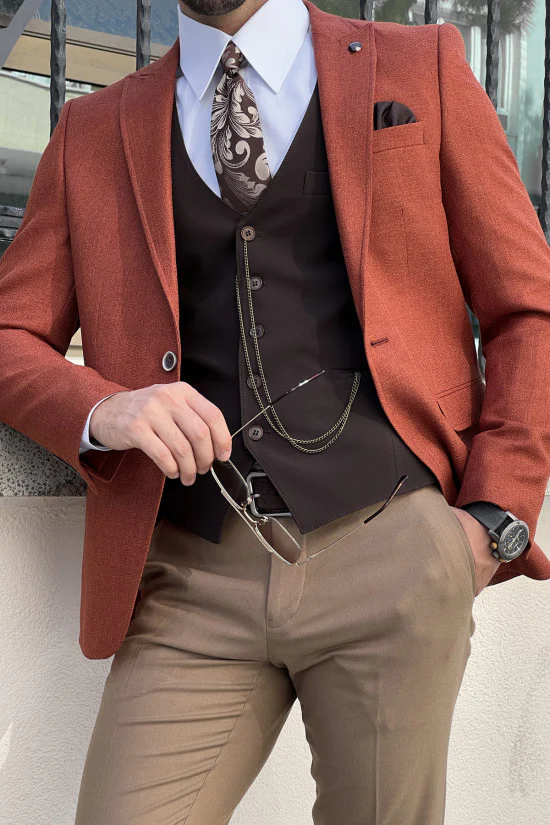 Elegant Autumn Blazer And Waistcoat Set