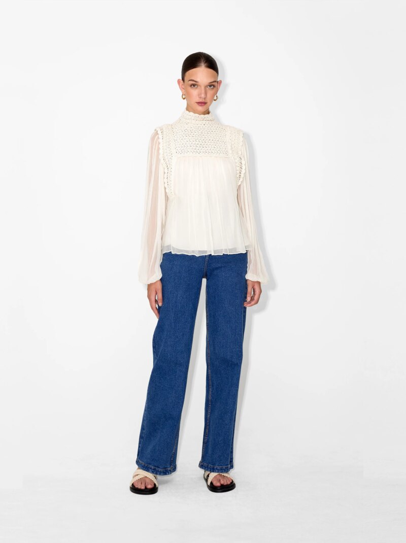 Chic Crochet Detailed Top